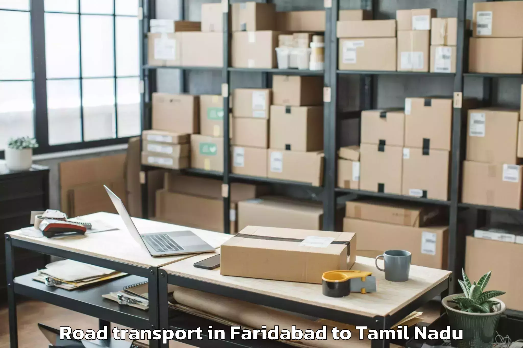 Book Your Faridabad to Peelamedu Airport Cjb Road Transport Today